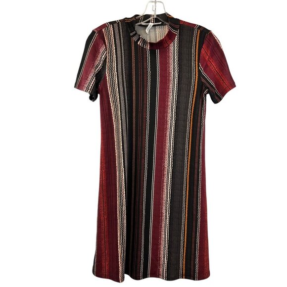 BCBGeneration Striped Shift Dress Short Sleeve Above Knee Multicolor Size Small - Picture 1 of 9